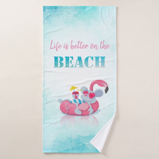 Souris Mignonne Plage Élégante (Serviette de bain)