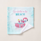 Souris Mignonne Plage Élégante (Gant de toilette)