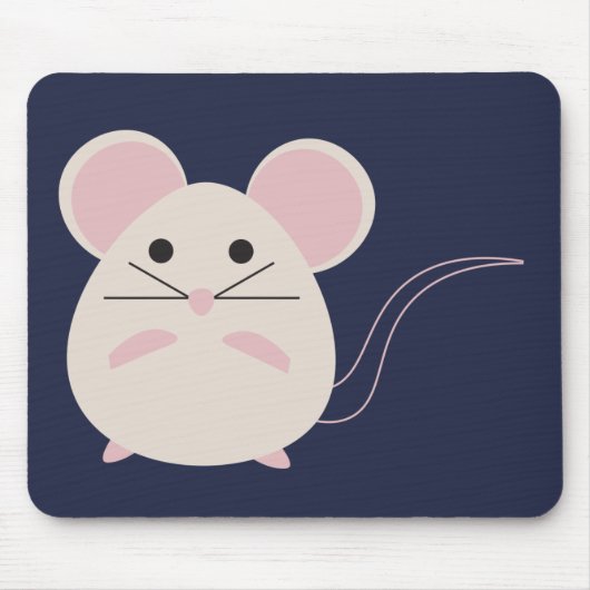 Souris mignonne sur le tapis de souris (Devant)