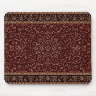 Souris modèle d'impression de tapis persan héritage rouge