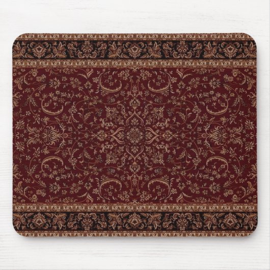 Souris modèle d'impression de tapis persan héritage rouge (Devant)