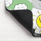 Souris Mouton Soleil Nuages Vert Pad Souris! Tapis de sou (Coin)