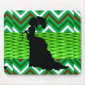 Souris Pad Chevron GreenMouse afro-américain ! Tapis de s (Devant)