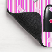Souris Pink Lipstick Hearts Stripe Souse Pad! Tapis de so (Coin)