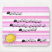Souris Pink White Stripe Happy Sun Souse Pad! Tapis de so (Devant)