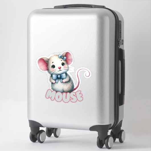 SOURIS - STICKER DE NURSERY (Sur valise)