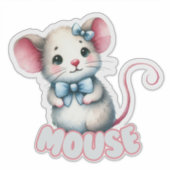 SOURIS - STICKER DE NURSERY (Devant)