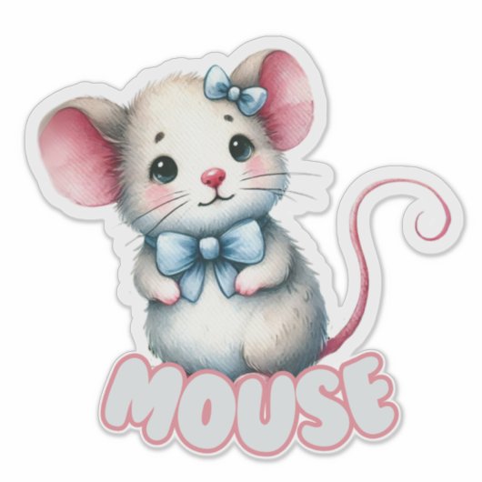 SOURIS - STICKER DE NURSERY (Devant)