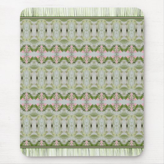 Souris Style De Tapis D'Impression Vert Rose Et Joliment (Devant)
