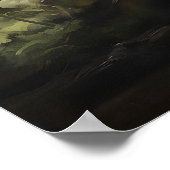 Souris sur souche dans une impression de mur de fo (Coin)