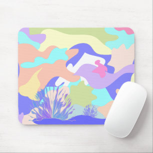 Souris Tapis de bureau abstrait moderne et coloré aux mot
