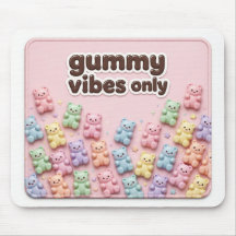 Tapis de bureau pastel ours Gummy Vibes Only Rose