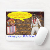 Souris tapis de souris. Joyeux Anniversaire. elvis/hound  (Avec souris)