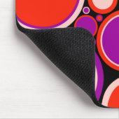 Souris Tapis de souris, points rétro, violet, rouge, rose (Coin)