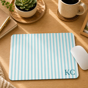 Souris Tapis de travail personnalisé avec monogramme rayé
