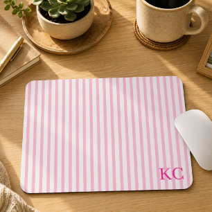 Souris Tapis de travail personnalisé avec monogramme rayé