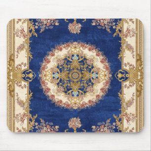 Souris Tapis De Yoga bleu et doré