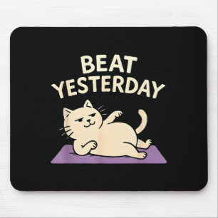 Souris Tapis de yoga chat drôle battre hier