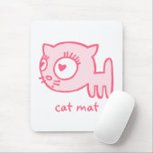 Souris tapis Mousepad de chat de Chat-un-portier (Avec souris)