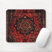 Souris Visage de tapis persan en champ teinté rose (Avec souris)