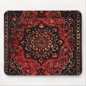 Souris Visage de tapis persan en champ teinté rose (Devant)