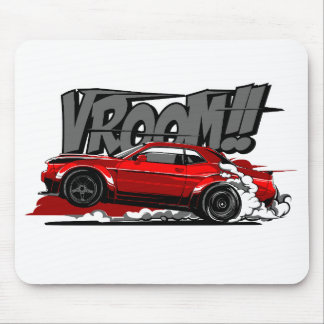 Souris VOITURE DE COURSE VROOM À VITESSE COMPLÈTE! Tapis 