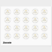 Sourwood Honing Metallic Gold Honeybee Icon Ronde Sticker (Vel)