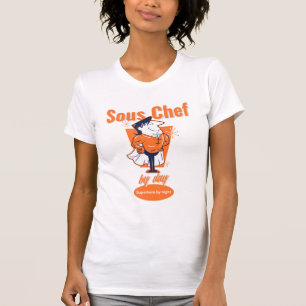 Sous Chef by Day, superheld bij nacht T-shirt