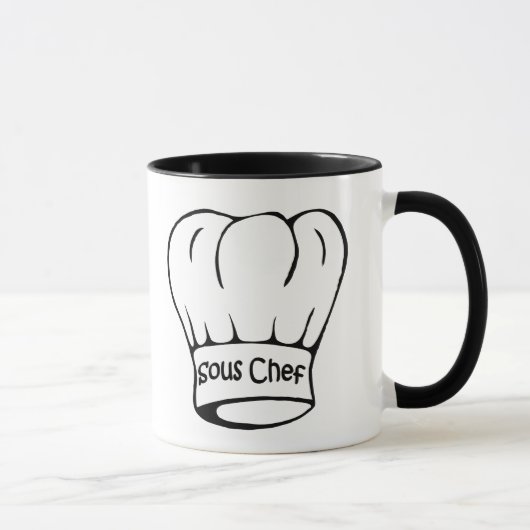 Sous-Chef Café Mug - Cadeaux de chef (Droite)
