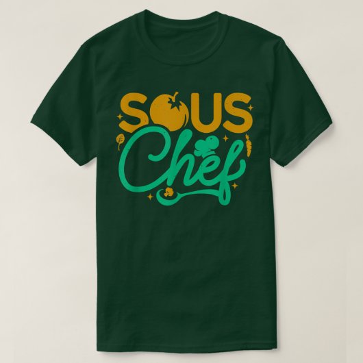 Sous Chef Culinary Assistant Chefs Kitchen Cooking T-shirt (Design voorkant)