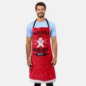 Sous-chef de Noël personnalisé, Tablier de famille (Porté)