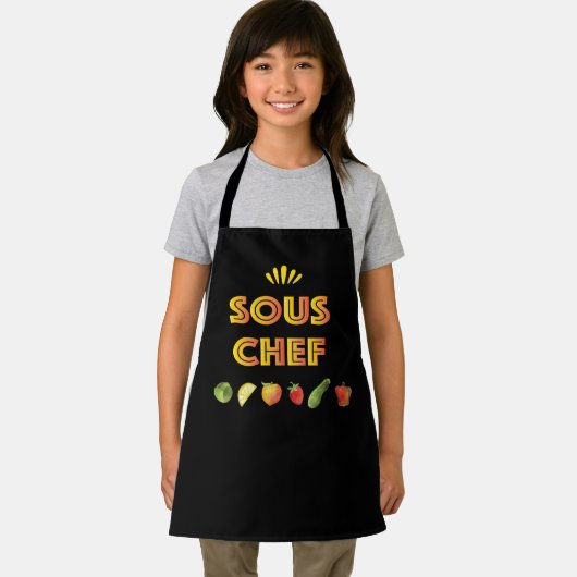 Sous Chef fun design met groenten en fruit Schort (Insitu)