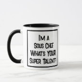 Sous-chef Super Talent. Mug Café Deux Tons (Gauche)