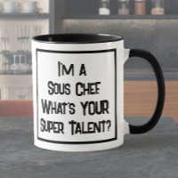 Sous-chef Super Talent. Mug Café Deux Tons