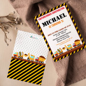 SOUS CONSTRUCTION Anniversaire Fête Invitation