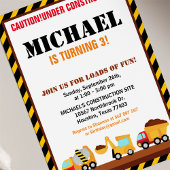 SOUS CONSTRUCTION Anniversaire Fête Invitation