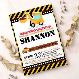 SOUS CONSTRUCTION Baby shower Invitation