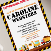 SOUS CONSTRUCTION Baby shower Partie Invitation