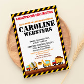 SOUS CONSTRUCTION Baby shower Partie Invitation