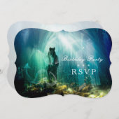 Sous Eau - Carte de réponse à l'invitation (Devant / Derrière)