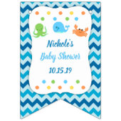 Sous la baleine de mer c'est une bannière de baby (Premier drapeau)