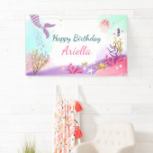 Sous la bannière d'anniversaire de la sirène de me (En situation)