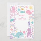 Sous la carte de note d'anniversaire de la mer (Devant)