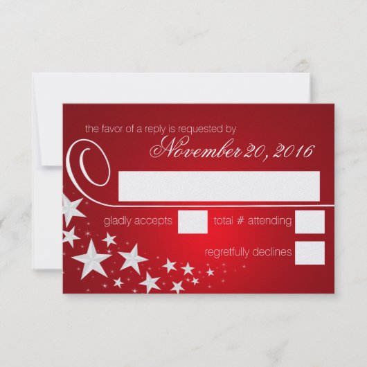 Sous la carte de réponse rouge Stars (Devant)