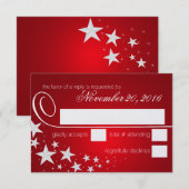 Sous la carte de réponse rouge Stars (Devant / Derrière)