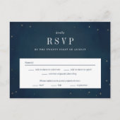Sous La Carte De Réponse RSVP De Mariage D'Étoiles (Devant)