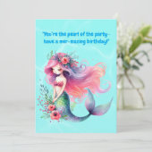 Sous La Carte De Voeux D'Anniversaire De La Sirène (Debout devant)