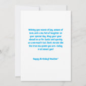 Sous La Carte De Voeux D'Anniversaire De La Sirène (Dos)