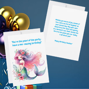 Sous La Carte De Voeux D'Anniversaire De La Sirène