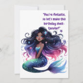 Sous La Carte De Voeux D'Anniversaire De La Sirène (Devant)